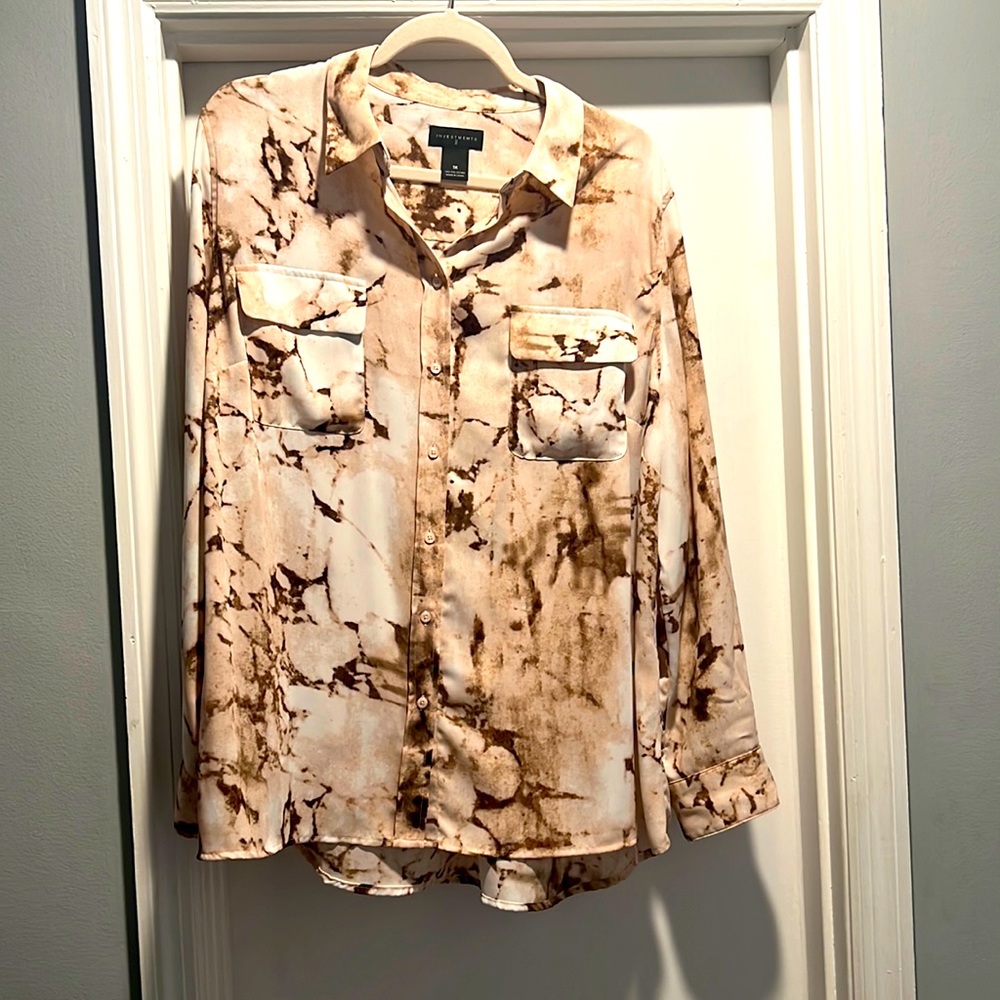 EUC Snakeskin Print Work Blouse